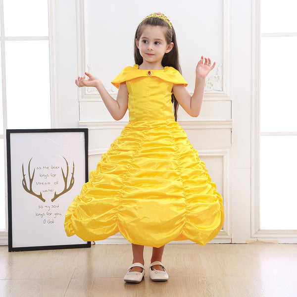 Princess Off Shoulder Layered Costume Dress for Little Girl