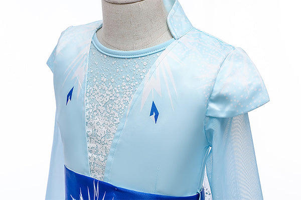 Elsa Princess Christmas Party Dresses Classic Costume for Litlte Girls