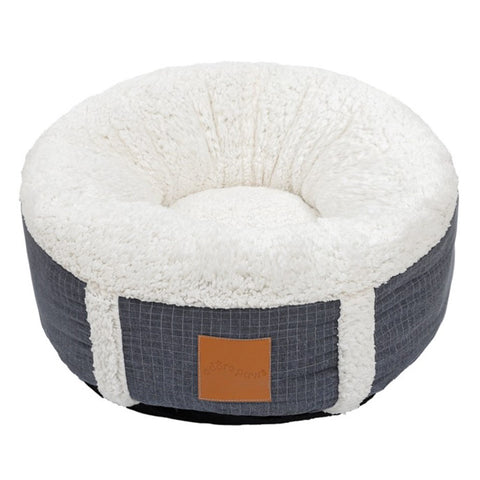 JiaDuo Dog Bed for Medium Small Dogs Machine Washable Round Cat Bed Flannel Pet Supplies Self Warming Puppy Bed Winter Indoor