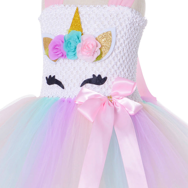 Baby Girls Unicorn Rainbow Costume Tutu Dress