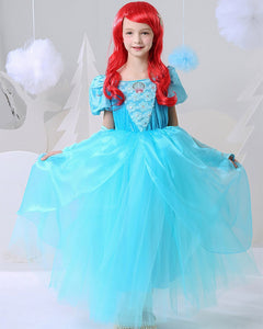 Little Girls Mermaid Princess Costume Cosplay Dress for Halloween Party