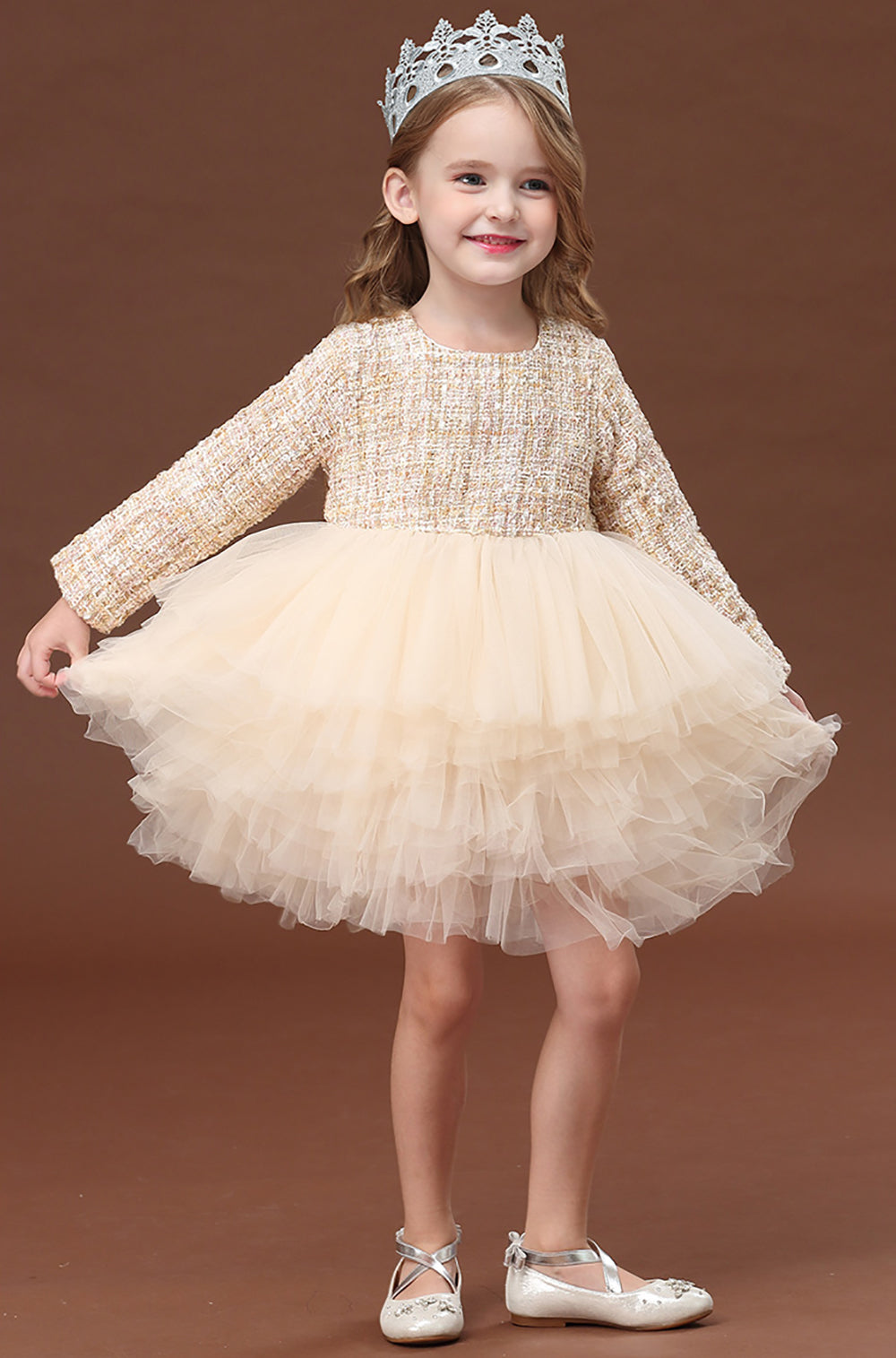 Baby Girls Spring & Autumn Long-sleeve Tutu Party Dress