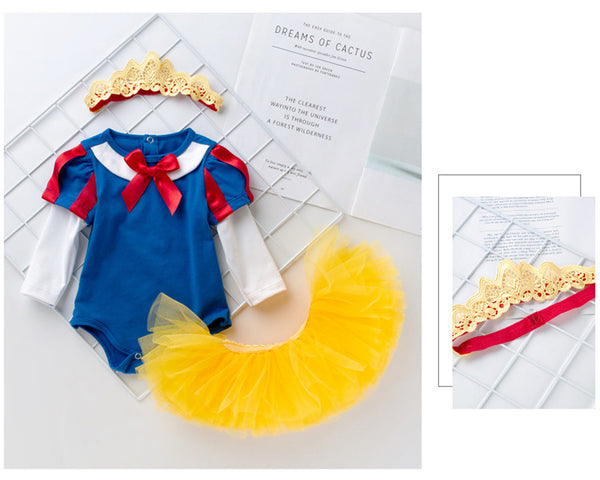 Baby Princess Costume Tutu Set (Romper,Tutu&Headband)