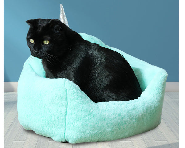 JiaDuo Dog Bed for Medium Small Dogs Washable Cat Bed Calming Dog Sofa Soft Plush Round Pet Bed Puppy Bed Self Warming Winter Indoor Pet Home
