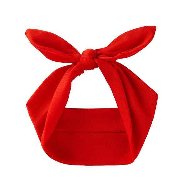 Women Costume Accessories Red Bow Headband Heart Choker Clip on Earrings Girls Cosplay Jewelry