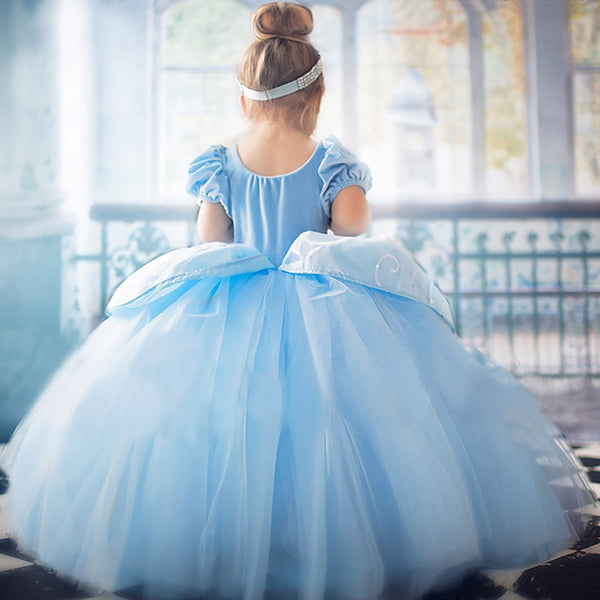 Cinderella Princess Costume Halloween Party Dress up for Little Girls