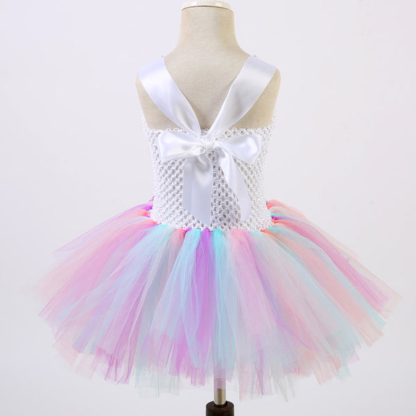 Baby Girls Unicorn Rainbow Costume Tutu Party Dress