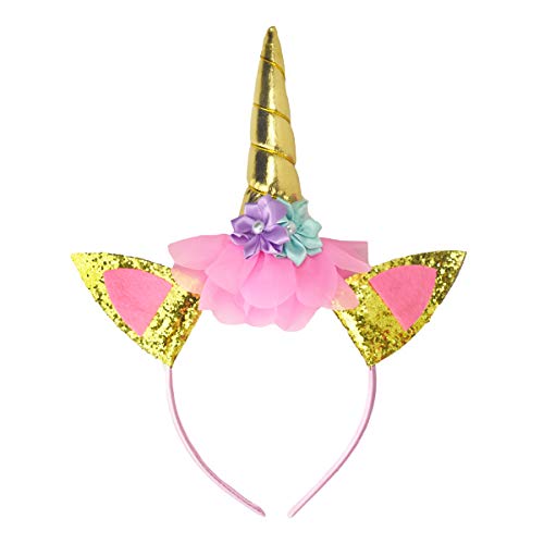 Girls 5 Layer Pink Tutu Skirt Unicorn Horn Headband Baby Birthday Costume Rainbow Tulle Tutu Set M