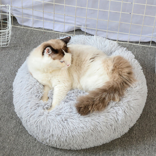 JiaDuo Dog Bed for Large Medium Small Dogs Washable Cat Bed Calming Big Dog Bed Soft Plush Round Pet Bed Puppy Bed Self Warming Autumn Winter Indoor