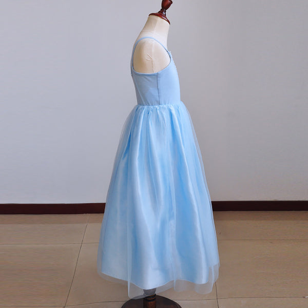Elsa Princess Sleeveless Costume for Little Girls Halloween Party Dress up