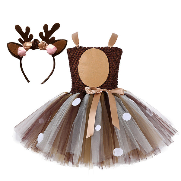 Baby Girls Fawn Costume Tutu Party Dress