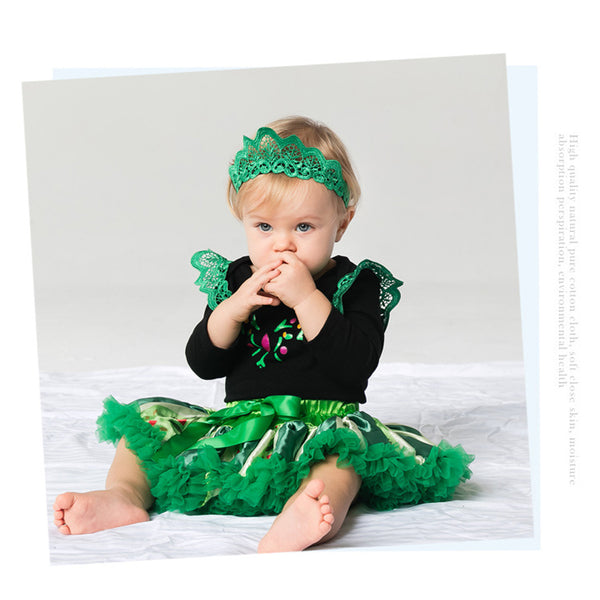 Baby Princess Lace Costume Tutu Set (Romper,Tutu&Headband)