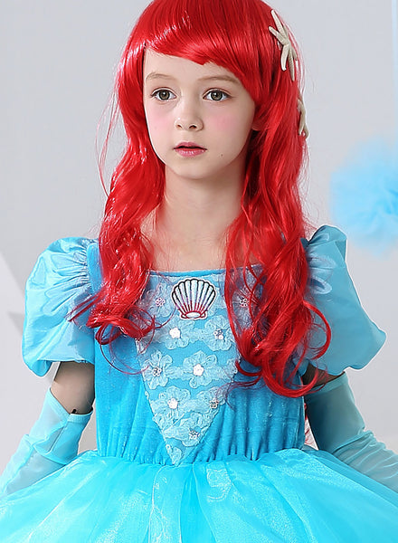 Little Girls Mermaid Princess Costume Cosplay Dress for Halloween Party