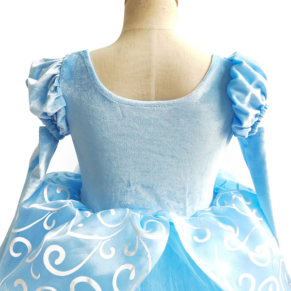 Cinderella Princess Costume Halloween Party Dress up for Little Girls