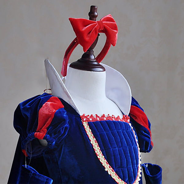 Snow White Princess Deluxe Costume Dresses Birthday Party Cosplay Outfits for Girls