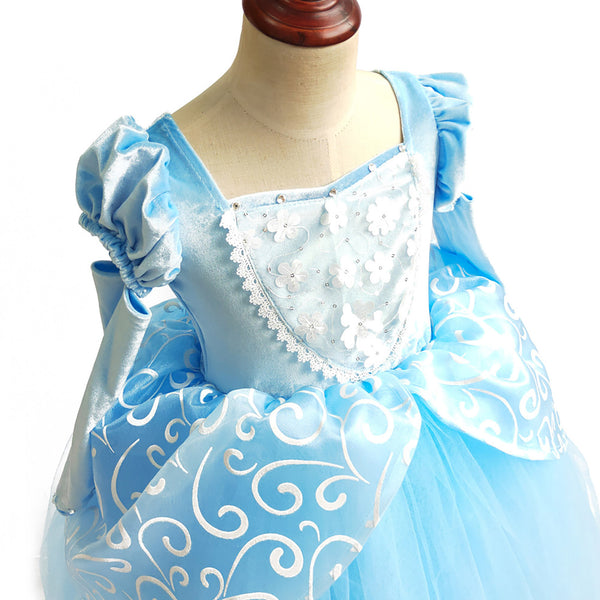 Cinderella Princess Costume Halloween Party Dress up for Little Girls