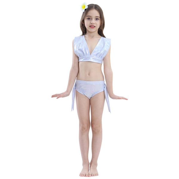 Girls Princess Bikini Swimsuit 3 with Shell-shaped Top