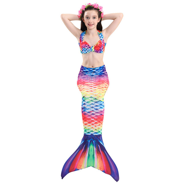 Girls Princess Bikini Swimsuit 10  Rainbow