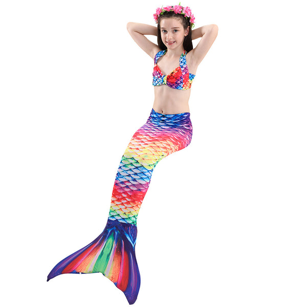 Girls Princess Bikini Swimsuit 10  Rainbow