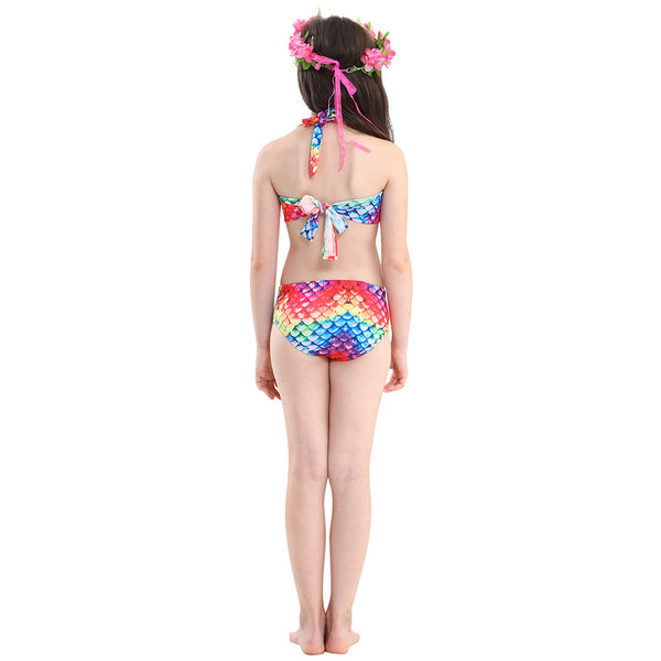 Girls Princess Bikini Swimsuit 10  Rainbow