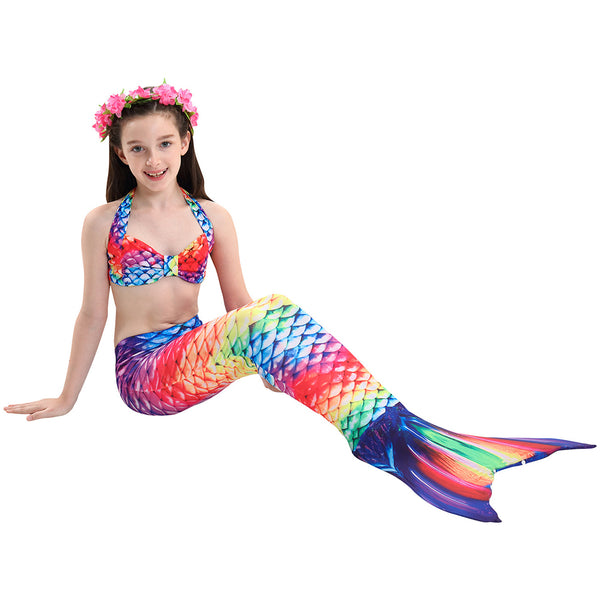 Girls Princess Bikini Swimsuit 10  Rainbow