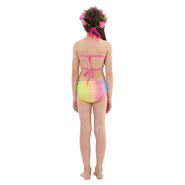 Girls Princess Bikini Swimsuit 10  Rainbow