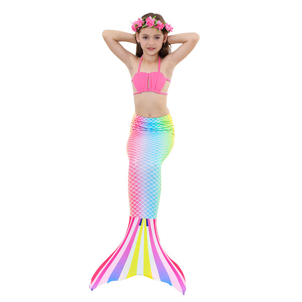 Girls Princess Bikini Swimsuit 10  Rainbow