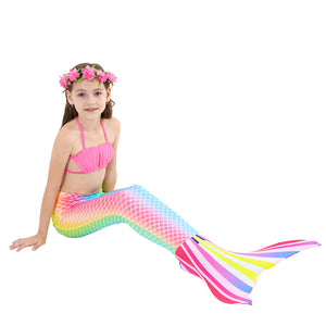 Girls Princess Bikini Swimsuit 10  Rainbow