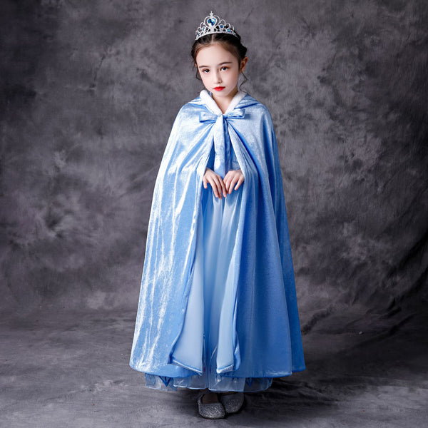 Snow Queen Elsa Princess Custume Dress Up Halloween Birthday Party Cosplay for Girls