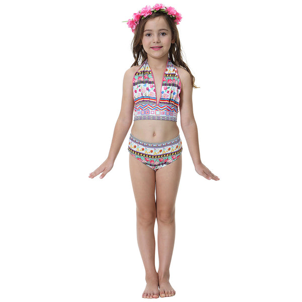 Girls Princess Bikini Swimsuit 9 Geometric