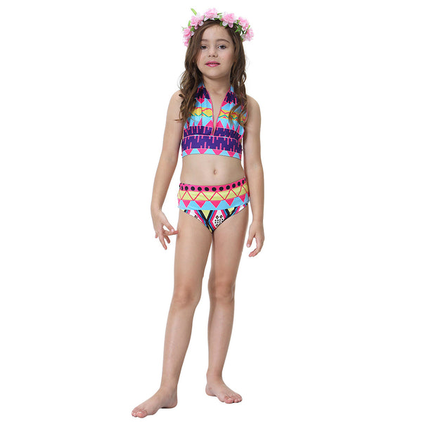 Girls Princess Bikini Swimsuit 9 Geometric