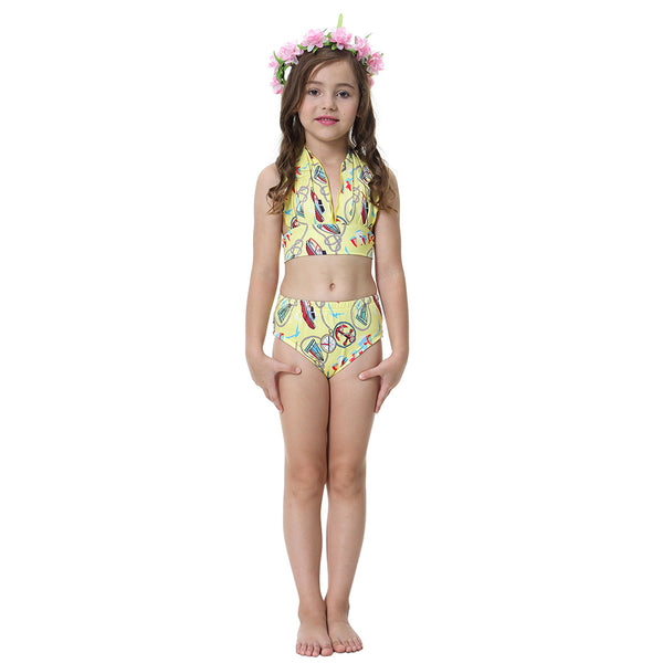 Girls Princess Bikini Swimsuit 9 Geometric