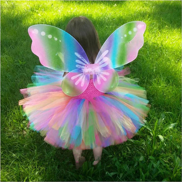 Girls Fairy Costume Tutu Dress