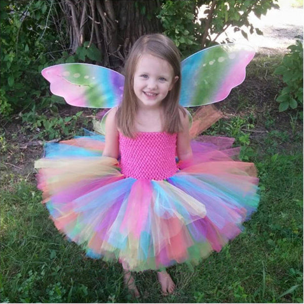 Girls Fairy Costume Tutu Dress