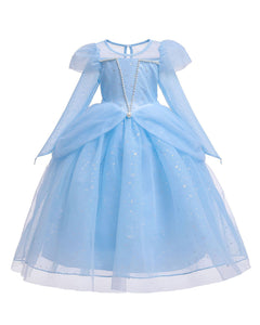 JiaDuo Cinderella  Princess Costume For Girls Halloween Party Dress up