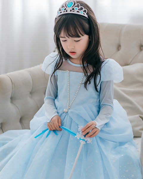 JiaDuo Cinderella  Princess Costume For Girls Halloween Party Dress up
