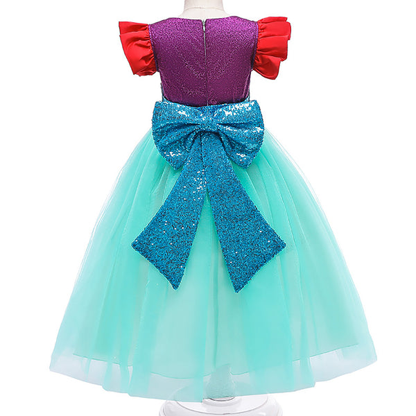 Little Girls Mermaid Costume Princess Dress Up for Halloween Birthday