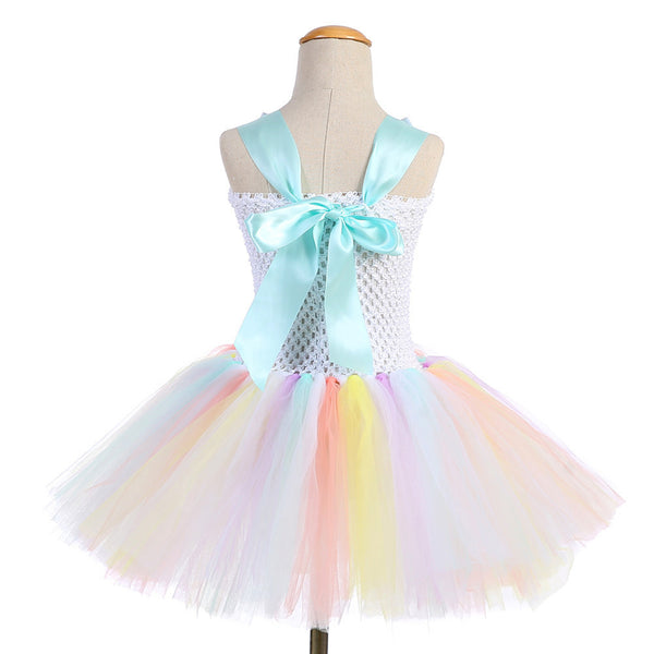 Baby Girls Unicorn Rainbow Tutu Party Dress