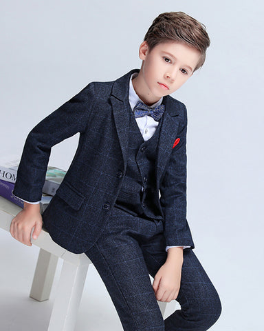 Boys' Formal suits 5 piece Dresswear Suit Set With Vest and Tie