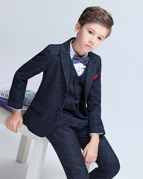 Boys' Formal suits 6 piece Dresswear Suit Set With Vest and Shirt