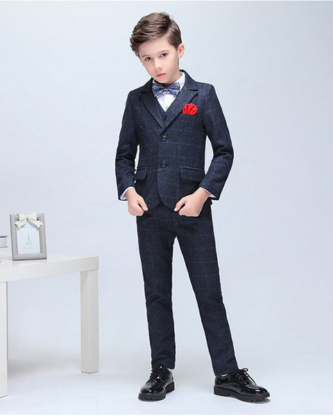 Boys' Formal suits 5 piece Dresswear Suit Set With Vest and Tie