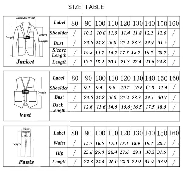 Boys' Formal suits 5 piece Dresswear Suit Set With Vest and Tie