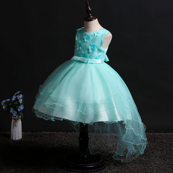 Little Girls 3D Flower Formal  Dress