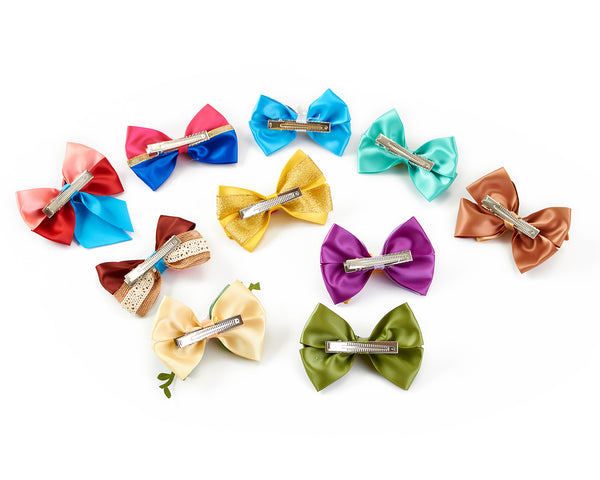 10pcs 4inch Princess Character Inspired Hair Bow Clips Costume Dress up Accessories for Girls Women Halloween Party