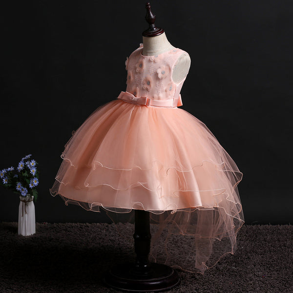 Little Girls 3D Flower Formal  Dress