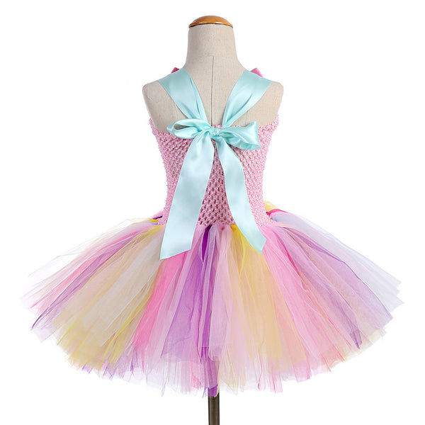 Baby Girls Unicorn Rainbow Tutu Party Dress