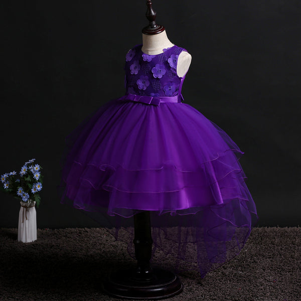 Little Girls 3D Flower Formal  Dress