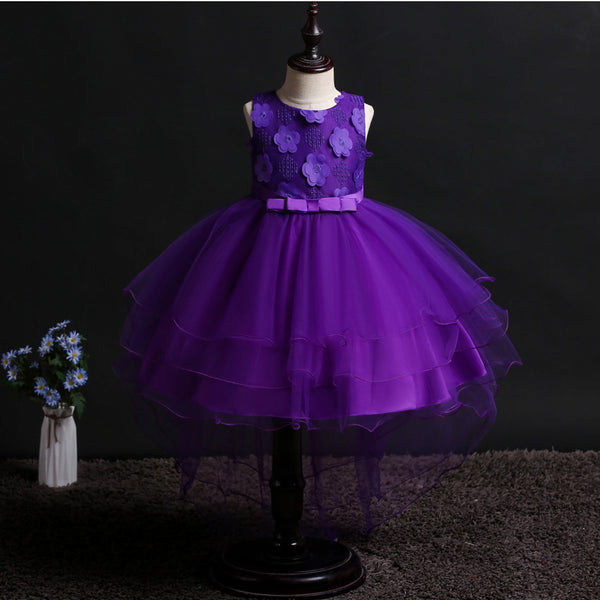 Little Girls 3D Flower Formal  Dress