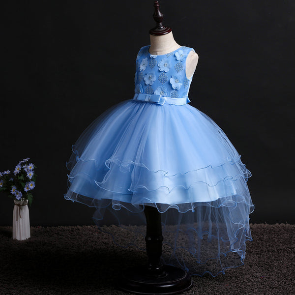 Little Girls 3D Flower Formal  Dress