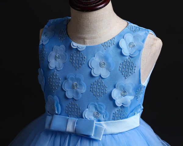 Little Girls 3D Flower Formal  Dress